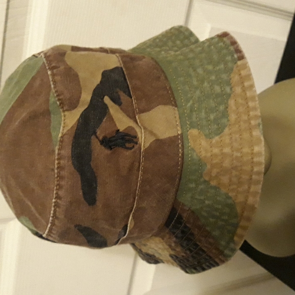 NWT Polo Ralph Lauren Camo Chino Bucket Hat - Multi - Picture 7 of 14